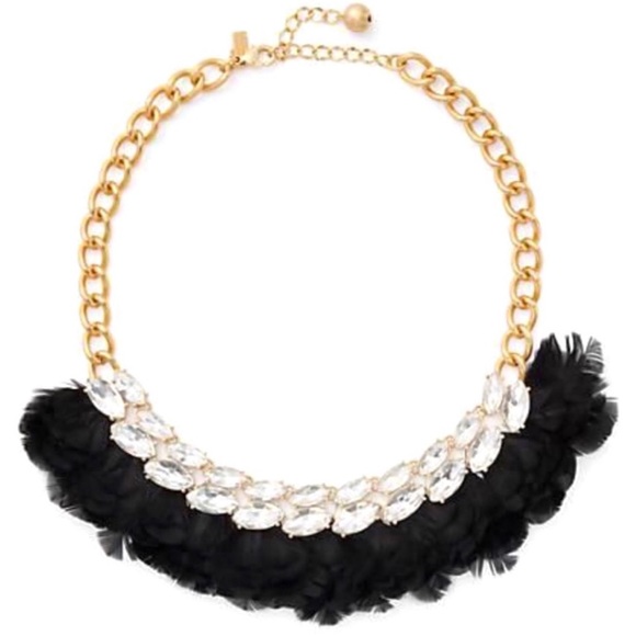 $148 Kate Spade In Full Feather Bib Statement Necklace - Picture 1 of 6